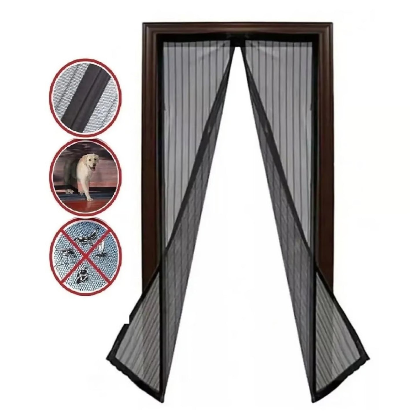 Cortina malla de puerta antimosquitos