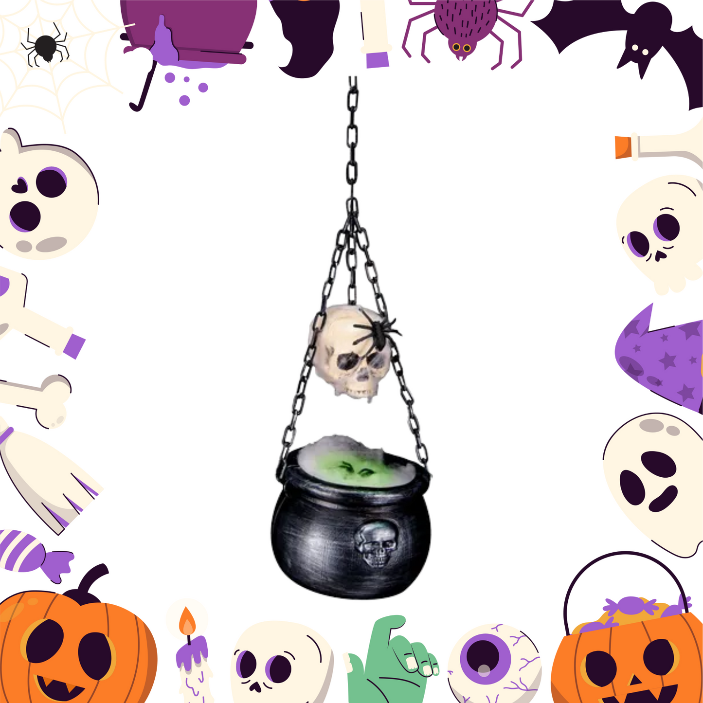 Decoración Caldera Calavera Colgante
