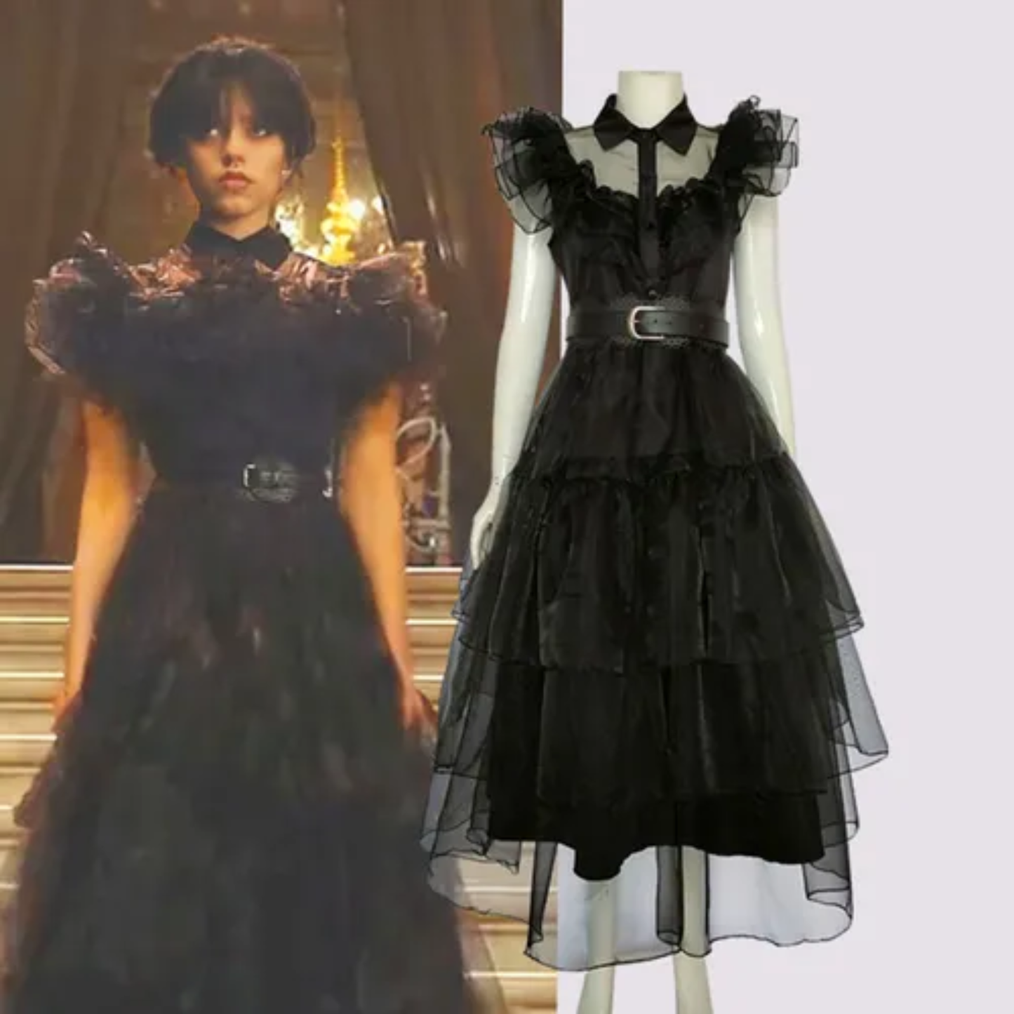 Disfraz Vestido de Baile Escolar Merlina