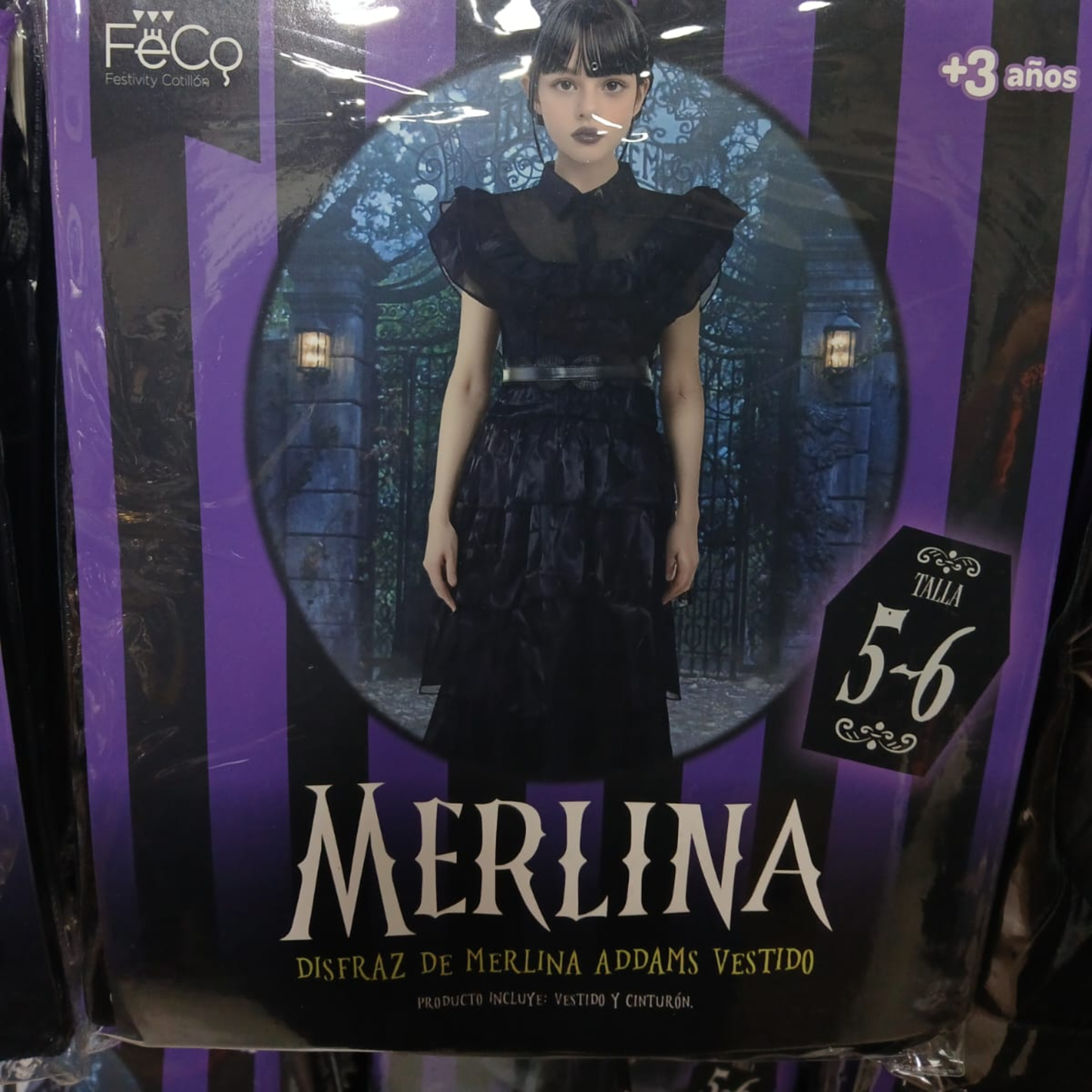 Disfraz Vestido de Baile Escolar Merlina