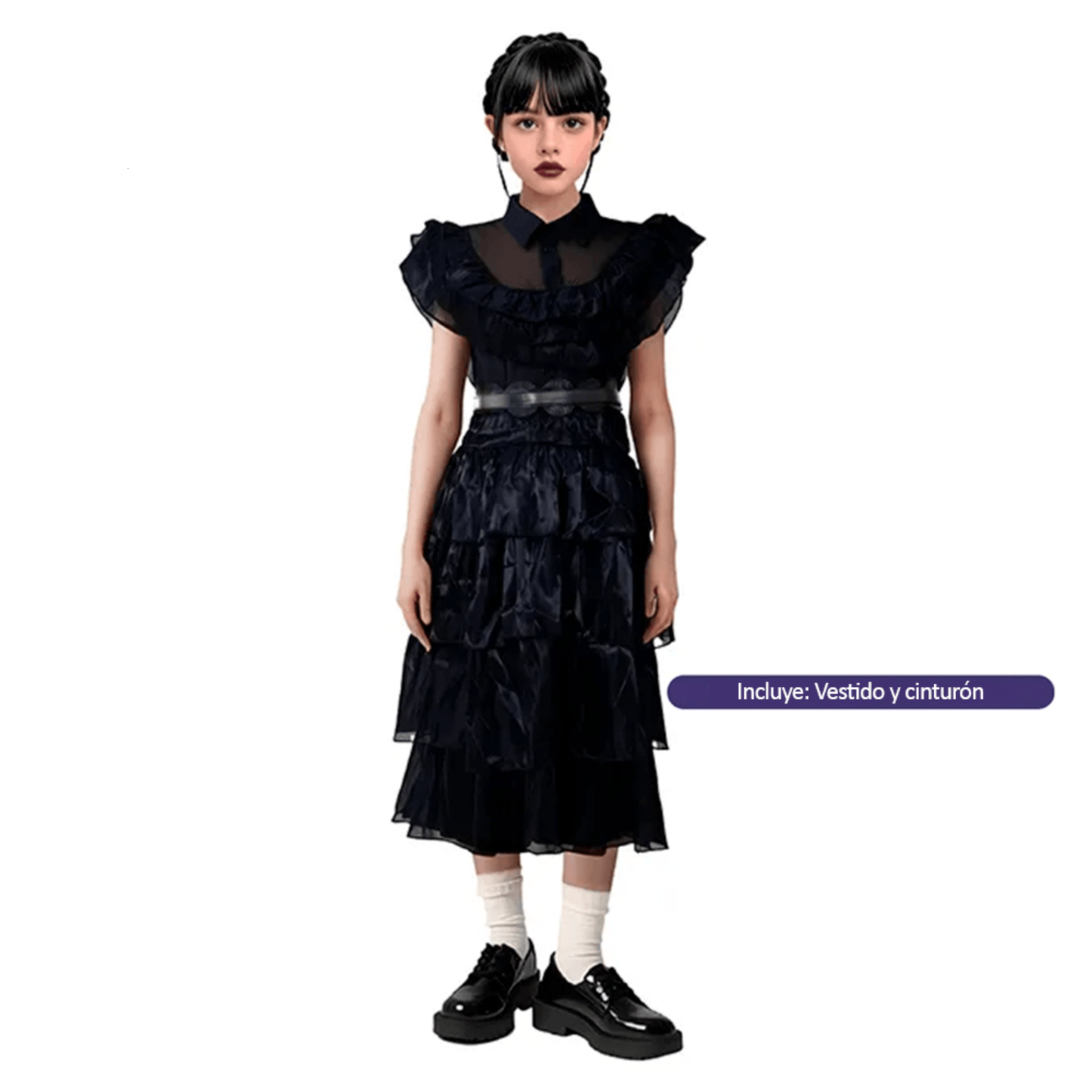 Disfraz Vestido de Baile Escolar Merlina