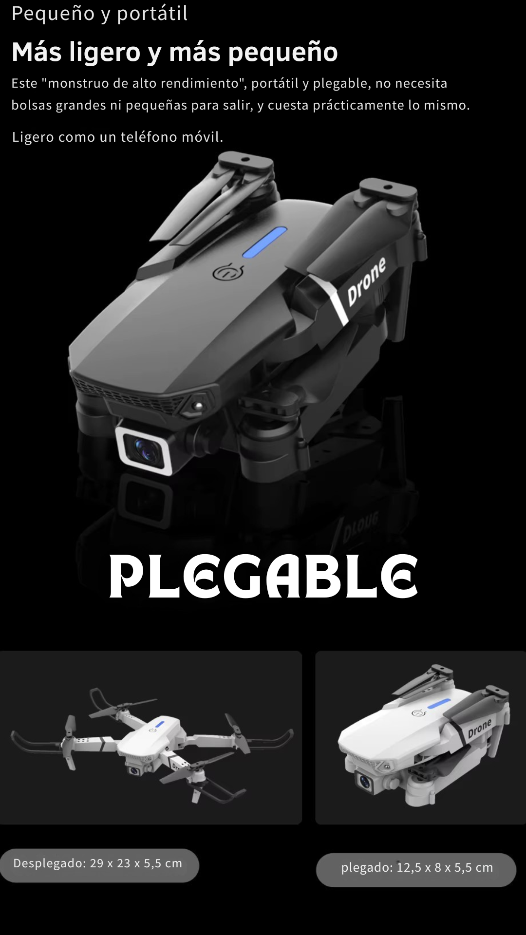 DRONE E88 ¡Promo Navidad! llévate un 15% dcto en esta compra